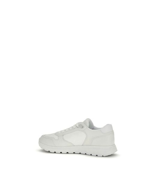 Prada White Recycled Polyamide Athletic Sneakers for men
