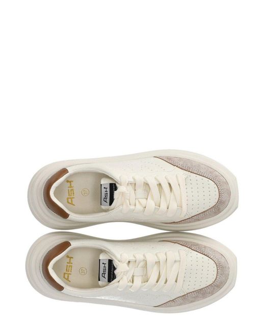 Ash White Impuls Bis Perforated Detailed Chunky Sneakers