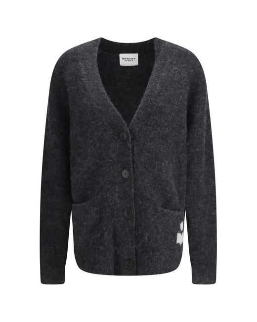 Isabel Marant Blue Cardigan Eborah Alpaca Blend
