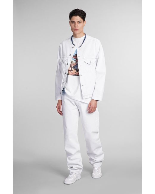 Maison Margiela Denim Jackets In White Denim for men