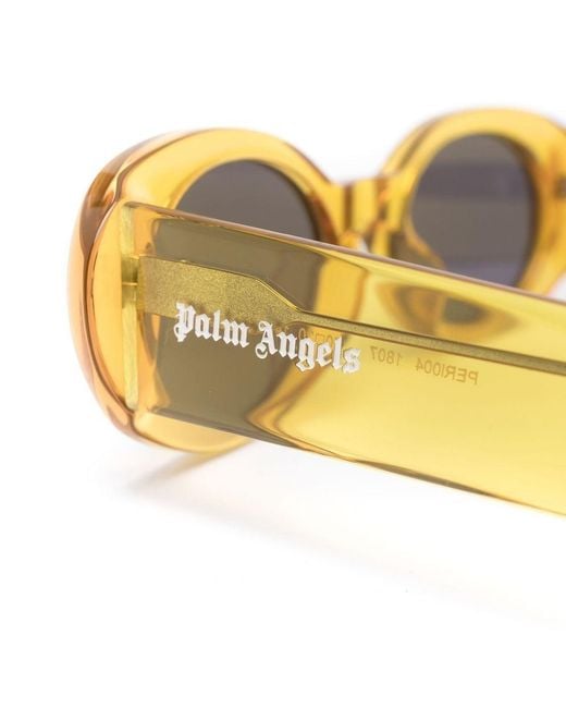 Palm Angels Yellow Spirit Oval Sunglasses