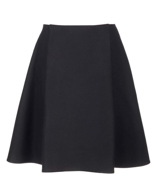 Khaite Black Farla A-Line Skirt