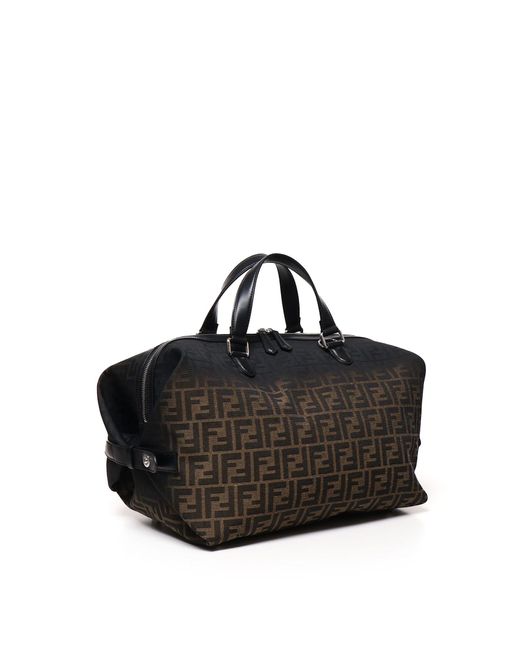 Fendi Black Siesta Ff Jacquard Bag for men