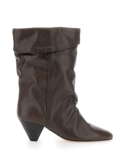 Isabel Marant Brown Ankle Boots Dalby Leather