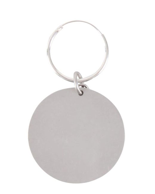 Raf Simons White Circle Single Earrings