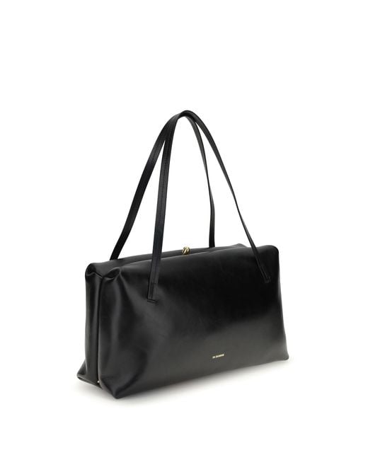 Jil Sander Black Medium Goji Pillow Shoulder Bag