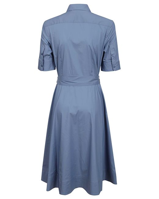 Ralph Lauren Blue Finnbarr Short Sleeve Casual Dress