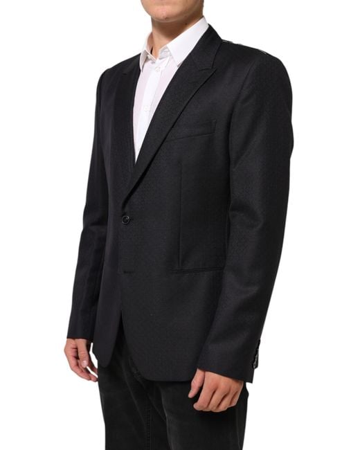 Dolce & Gabbana Black Wool 2 Buttons Suit Jacket Blazer Wm+Wo for men