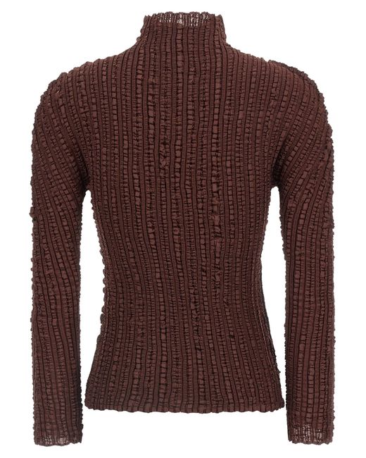 Issey Miyake Brown 'Jellyfish Pleats' Sweater
