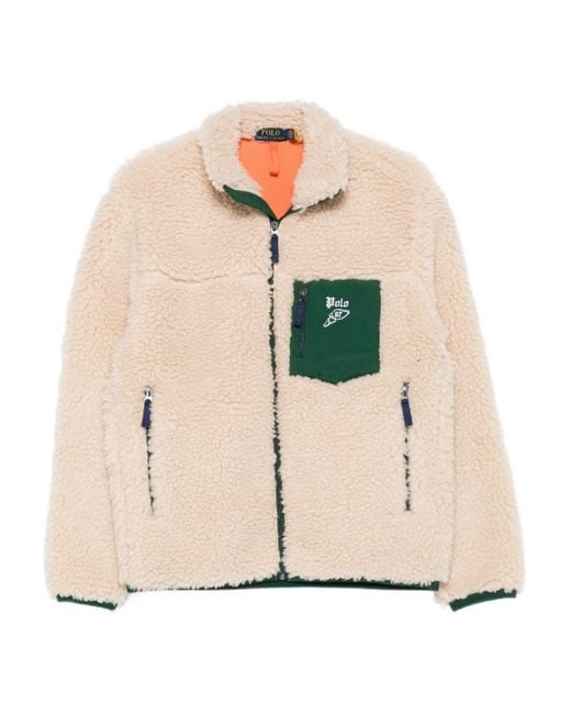 Polo Ralph Lauren Natural Zip-Up Fleece Jacket With Pockets for men