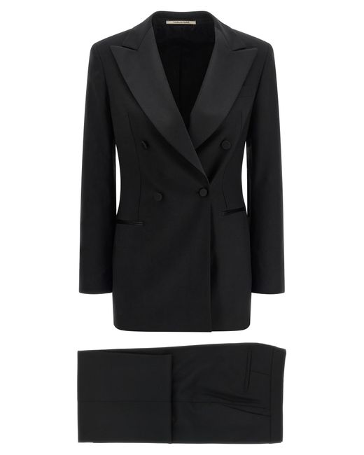 Tagliatore Women's Black Clarita' Tuxedo Dress