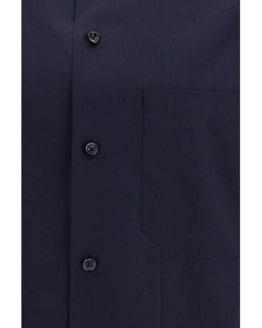 Umit Benan Blue Havana Shirt Cotton; Silk for men