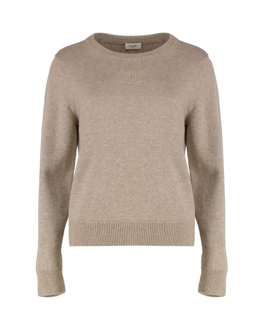 Céline Natural Crew Neck Cashmere Sweater