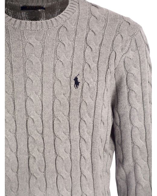Polo Ralph Lauren Gray Plaited Cotton Jersey for men