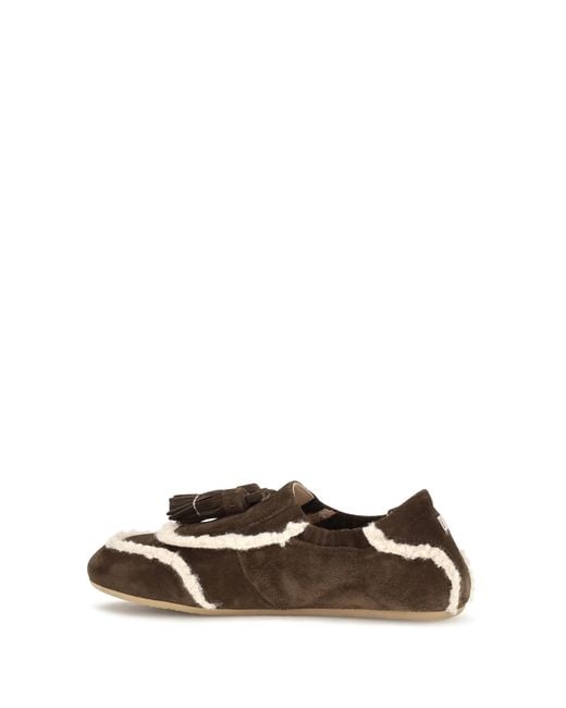 Fratelli Rossetti White Suede Slip-On Loafers With Tassel