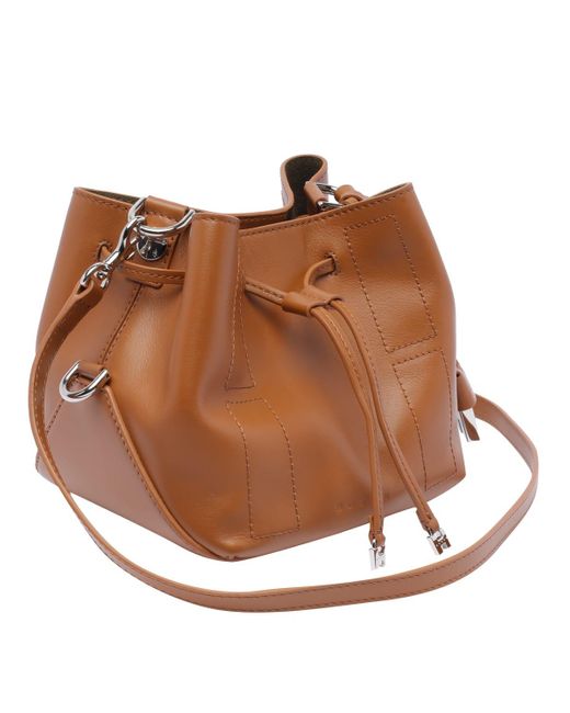 Hogan Brown Mini Hocket Bucket Bag