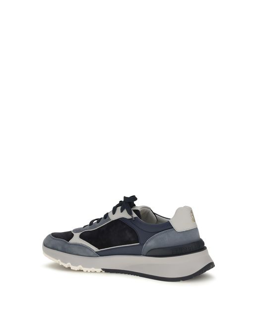 Brunello Cucinelli Gray Leather Sneakers Trainers for men