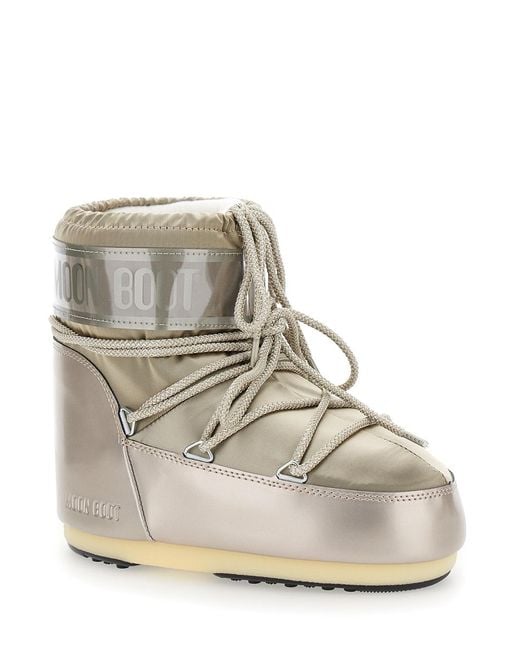 Moon Boot Natural Snow Boots With Bow