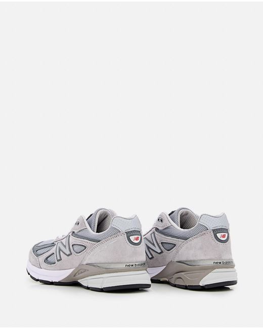 New Balance White 990Gr4 Leather Snerakers
