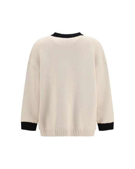 Valentino White Open Polka-Dot Bow Cardigan Cotton; Polyester
