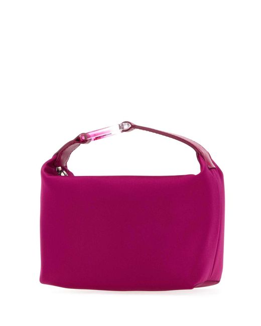 Eera Purple Fuchsia Satin Moonbag Handbag