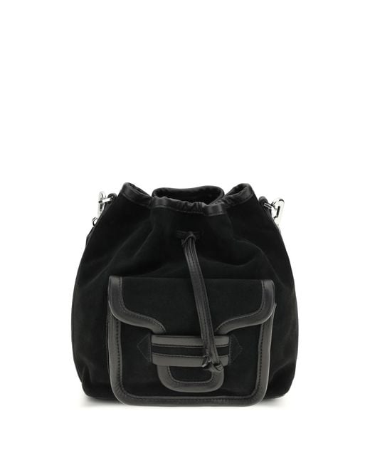 Pierre Hardy Black Alpha Bucket Bag Suede Calf Leather Bos Taurus