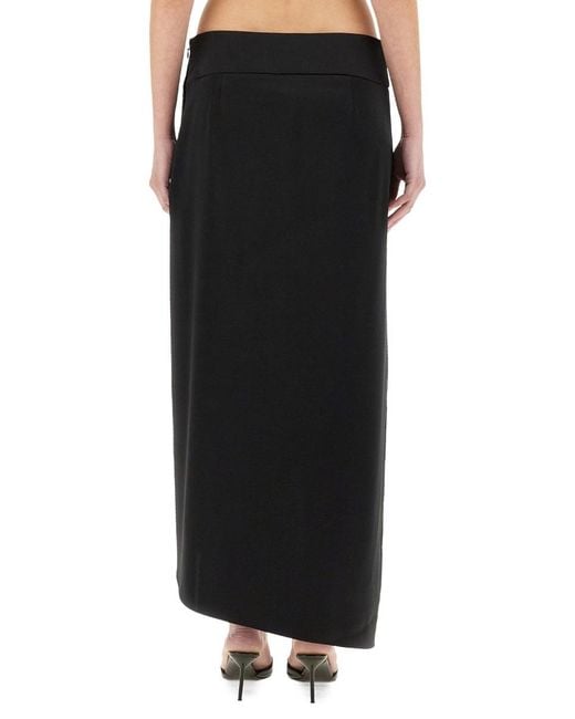 Courreges Black Infinity Heritage Skirt Triacetate