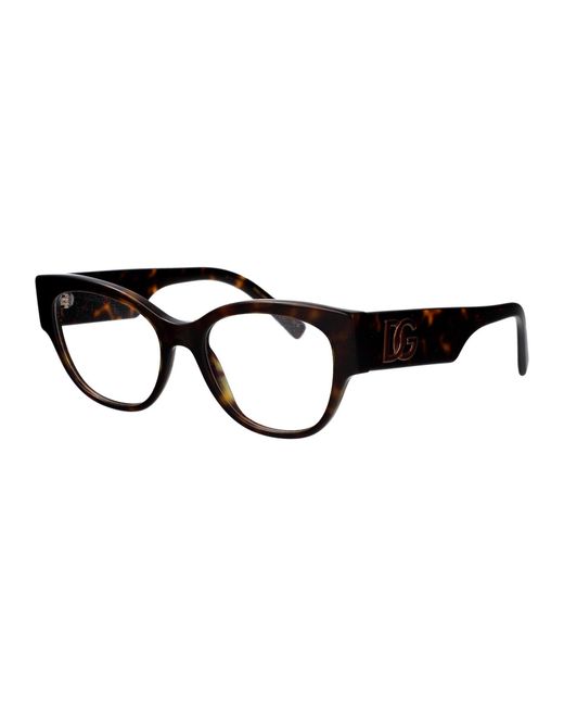 Dolce & Gabbana Brown Dolce & Gabbana Havana Acetate Optical Glasses