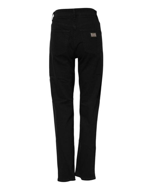 Dolce & Gabbana Black Boyfriend Cotton Stretch Denim Jeans