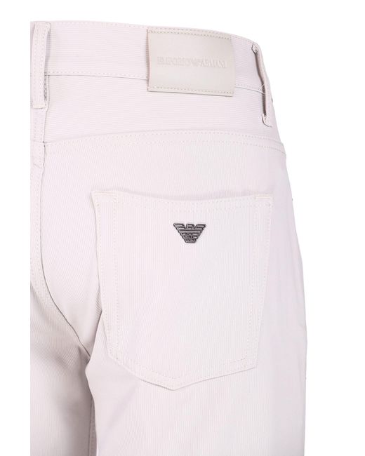 Emporio Armani Pink Five-pocket J05 Slim Fit Trousers for men