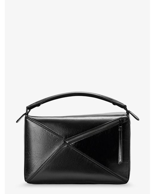 Loewe Black Puzzle Large Leather Bag for men