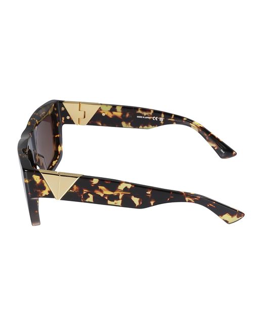 Bottega Veneta Brown Bold Rectangular Sunglasses