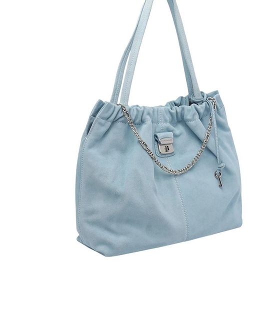Marc Jacobs Blue Tote Bag Cow Leather Tote-Bags