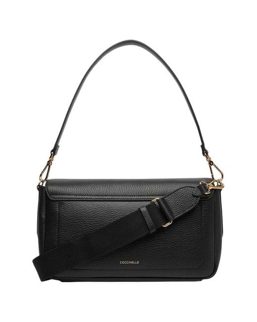 Coccinelle Black Handbag Bovine Leather Bags Handbags