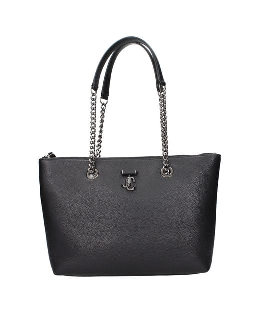 Jimmy Choo Black Leather Shoulder Bag