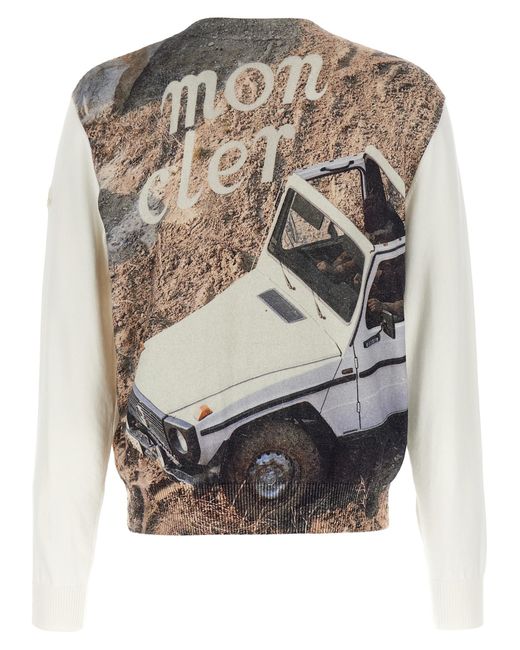 Moncler Genius White Cotton Cardigan for men
