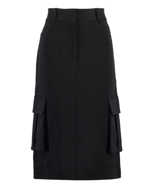 Givenchy Black Technical Fabric Skirt