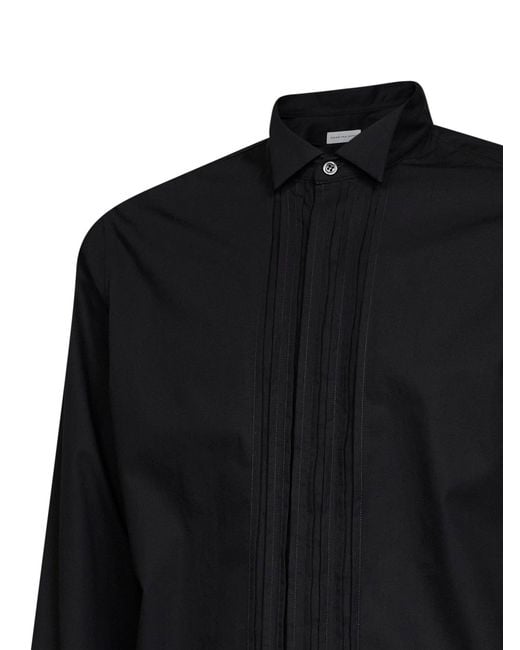 Dries Van Noten Black Shirt Cuzi Bis Cotton Poplin for men