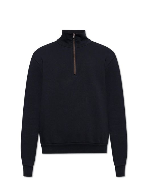 Acne Blue Sweatshirt With Standing Collar for men