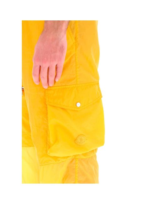 Moncler Genius Yellow Hot Lightweight Cady Trousers for men