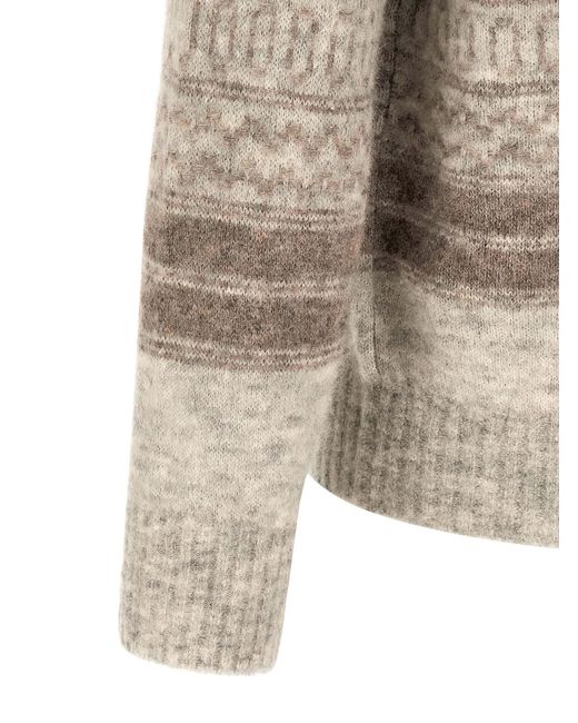 Brunello Cucinelli Gray Alpaca Leather Cardigan Clothing for men