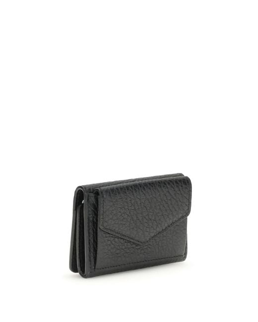 Maison Margiela Gray Wallet With Stitch Calf Leather Bos Taurus