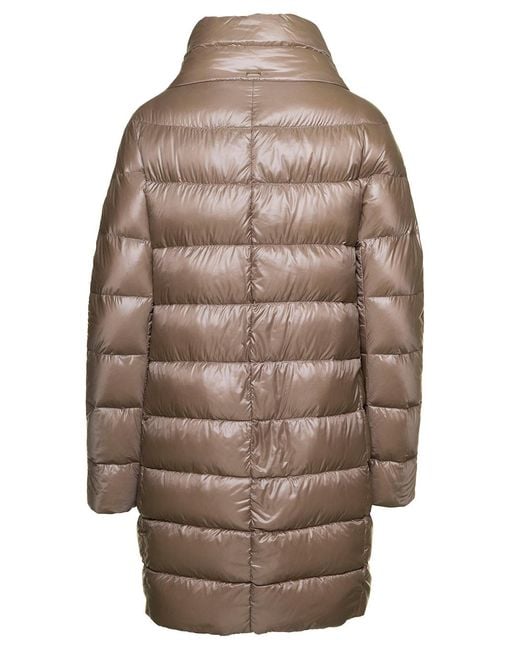 Herno Natural Long Down Jacket Polyamide Puffer