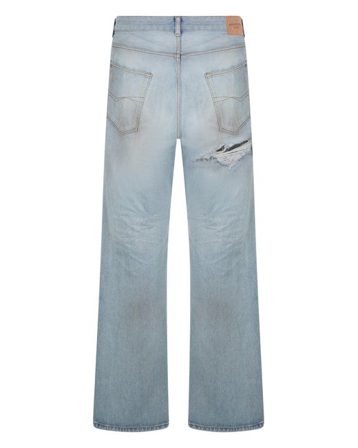 Balenciaga Blue Straight-Leg Jeans Cotton Regular for men