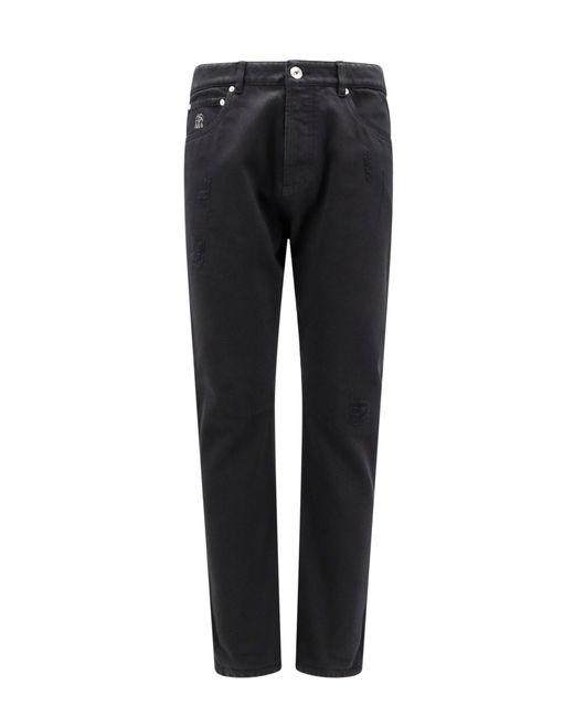 Brunello Cucinelli Black Trouser for men