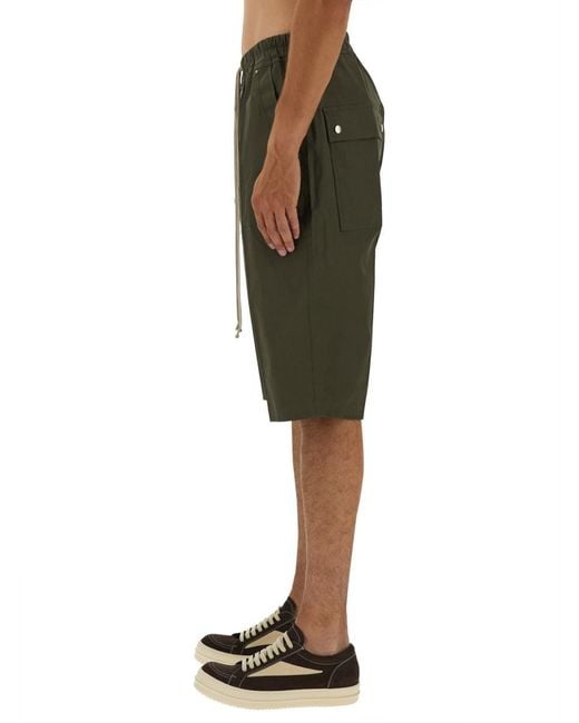 Rick Owens Green Bela" Shorts for men