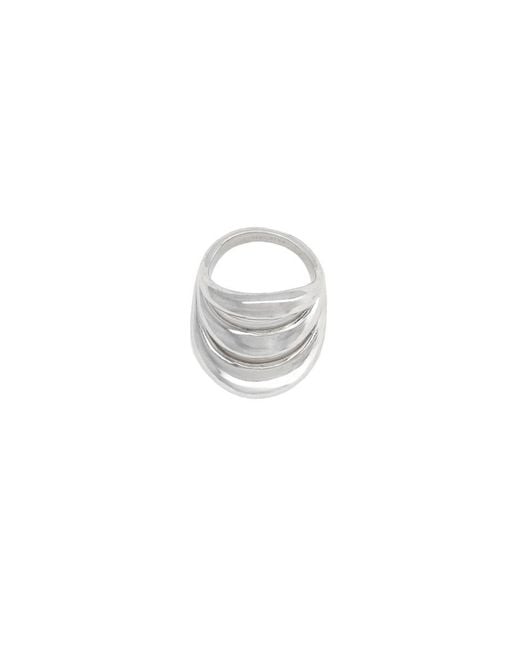 Panconesi White Ring Triptych Blow Up Copper Rings