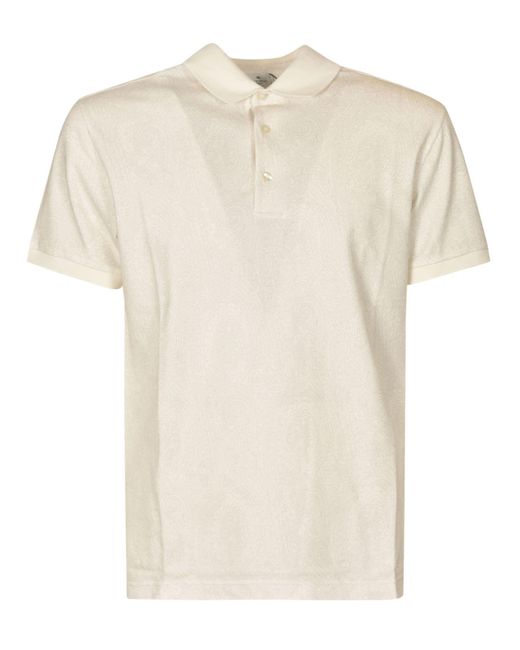 Etro Natural Paisley Print Regular Polo Shirt for men