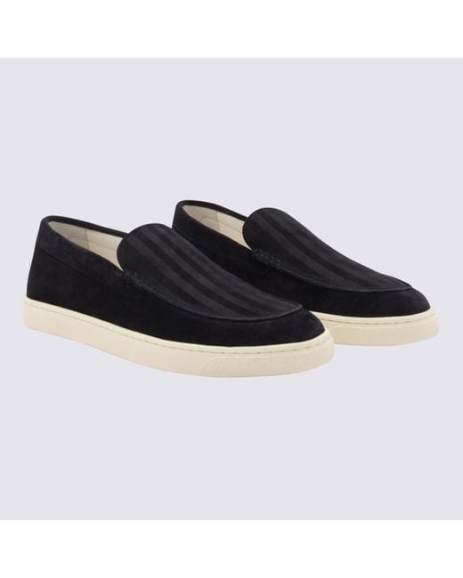 Brunello Cucinelli Black Leather Loafers for men