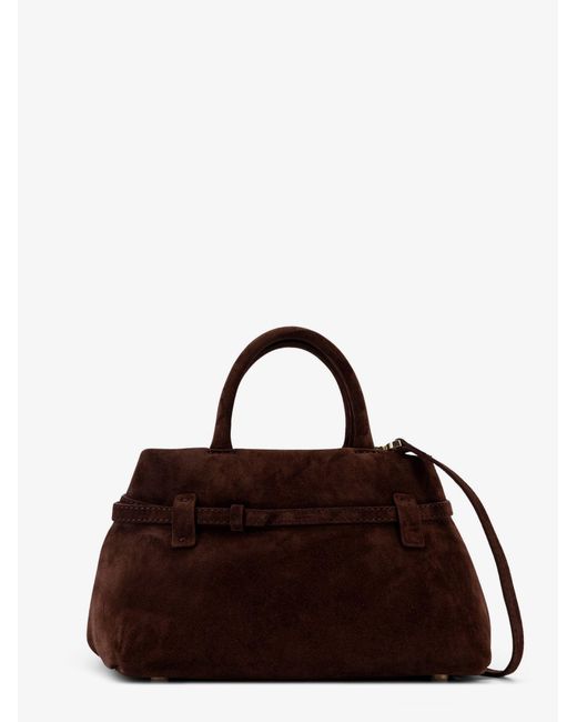 MANU Atelier Brown Le Cambon 25 Suede Handbag